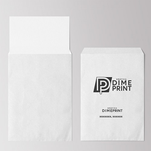 ENVELOPE SACO BRANCO -  ECONÔMICO  (IMPRESSÃO PRETO)