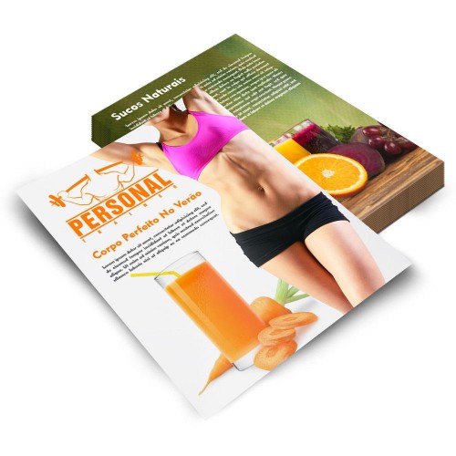 PANFLETO COUCHE BRILHO 115 GRAMAS 20X28 CM - 4X4